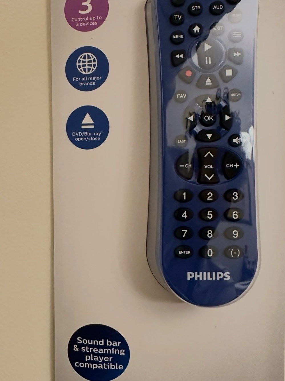 Philips Blue Universal Remote Control - Picture 2 of 3